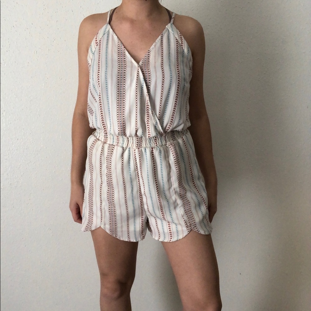 Romper with Shorts Striped print Sz S